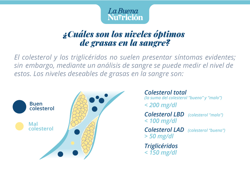nivel optimo de grasa en la sangre